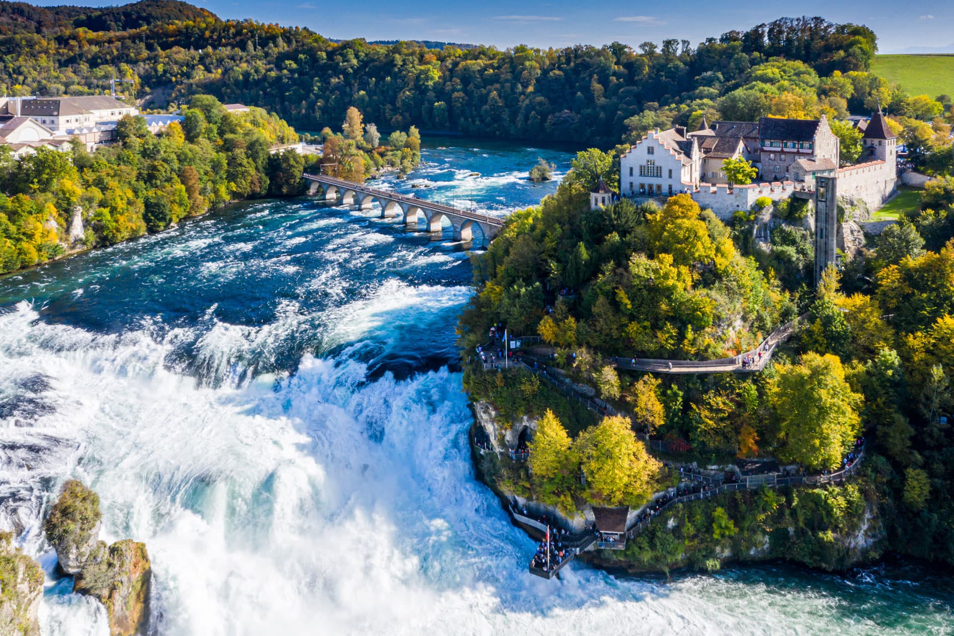 Full Day Trip from Zurich to Rhine Falls, Uetliberg & Lake Zurich landscape