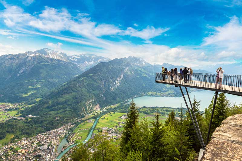 Two Lakes Bridge viewpoint at Harder Kulm