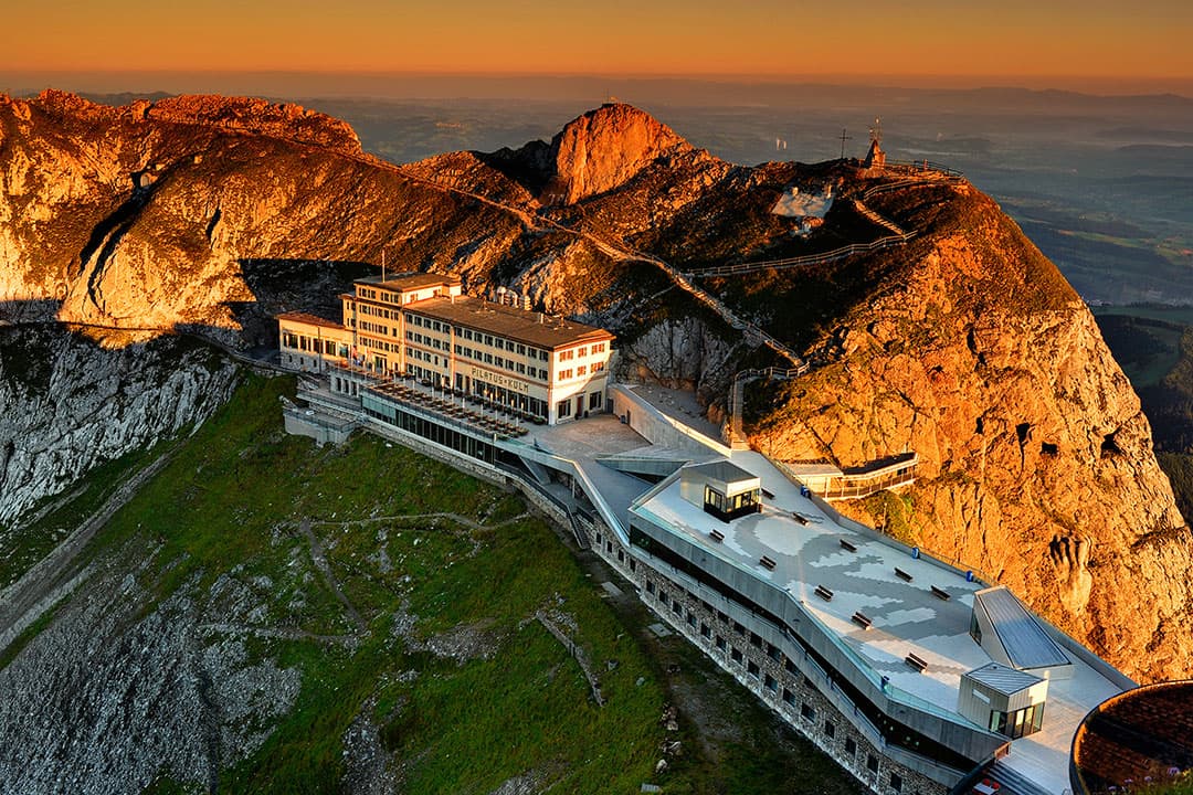 View from the summit of Mount Pilatus