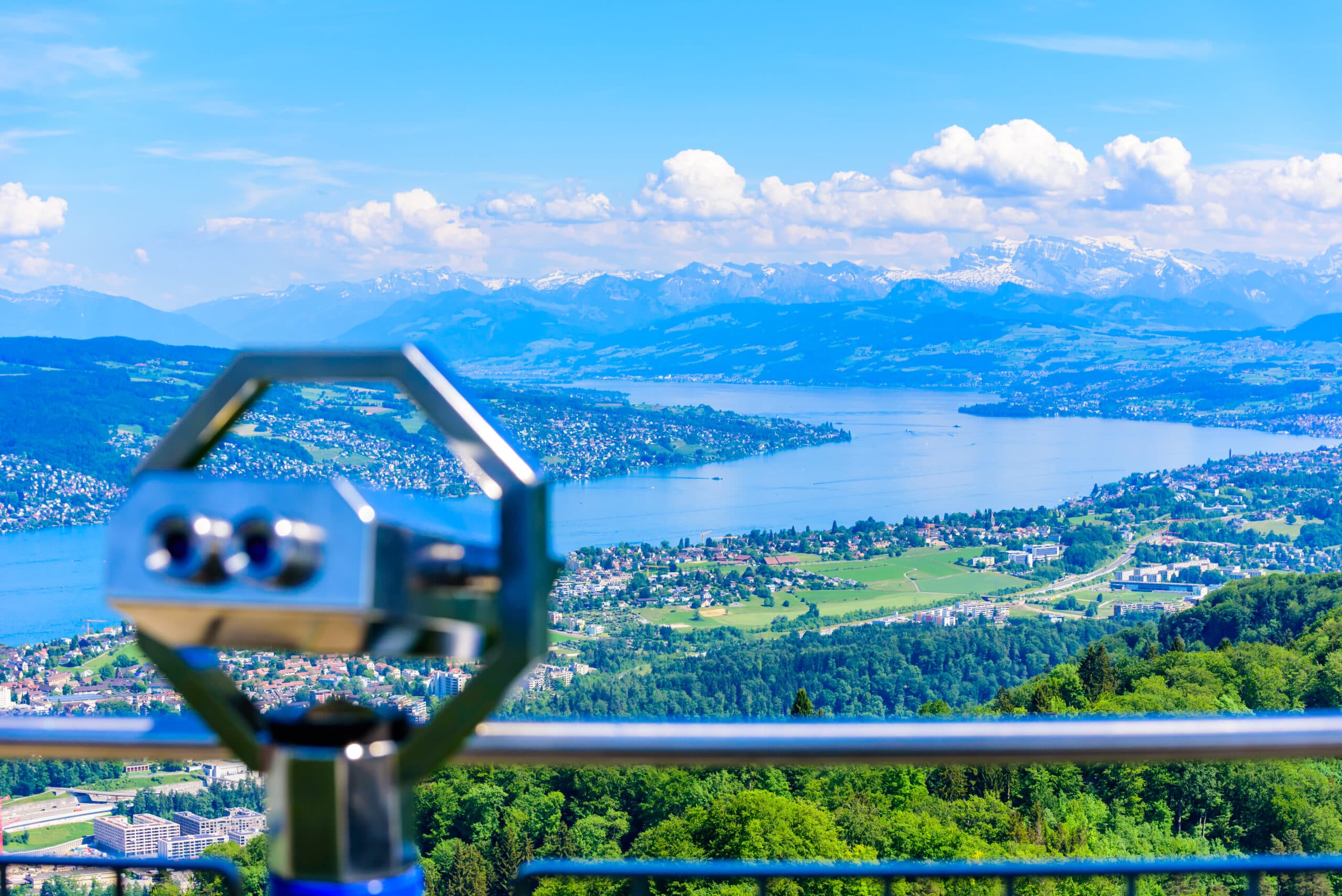 Vue depuis l'Uetliberg sur Zurich