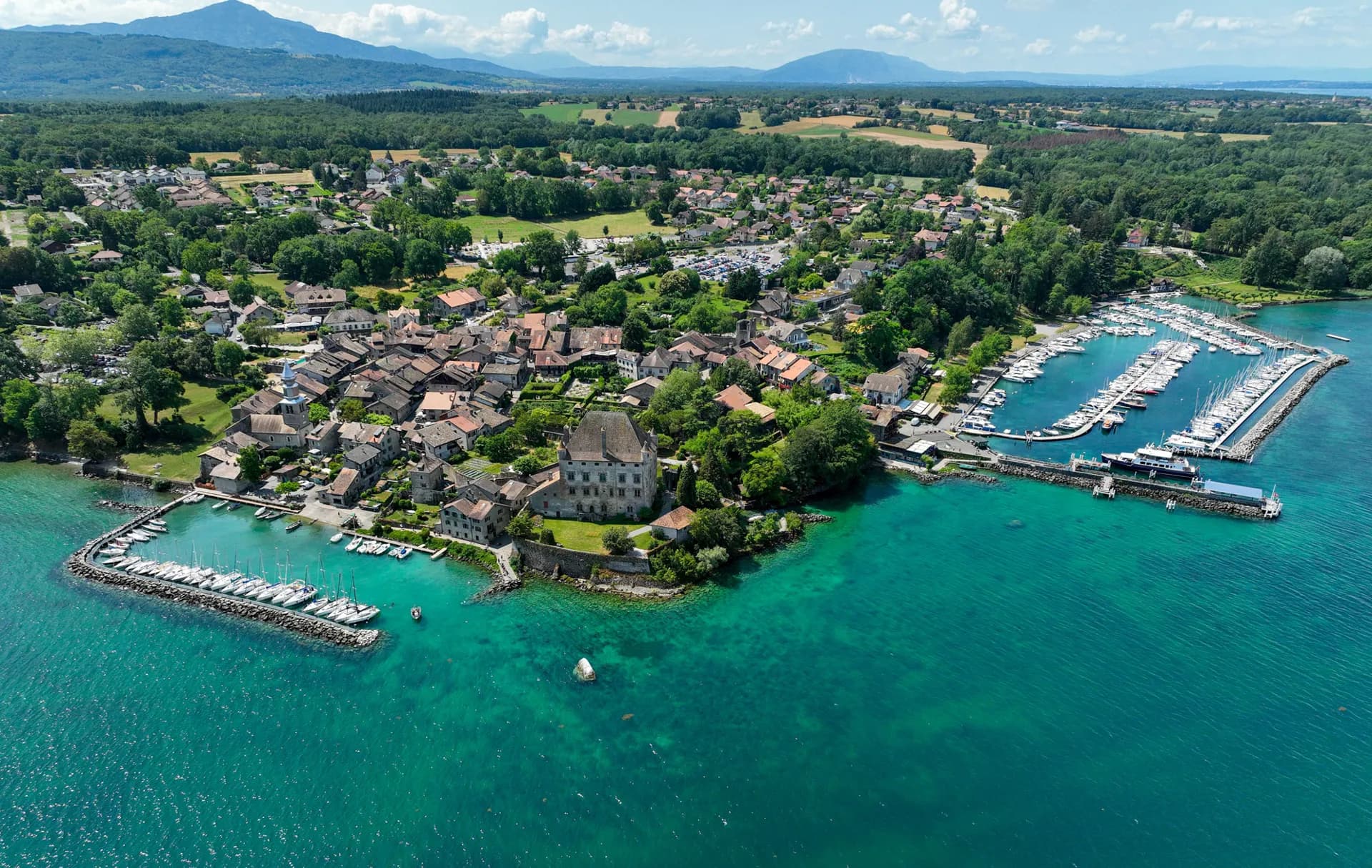 Yvoire Castle overlooking Lake Geneva