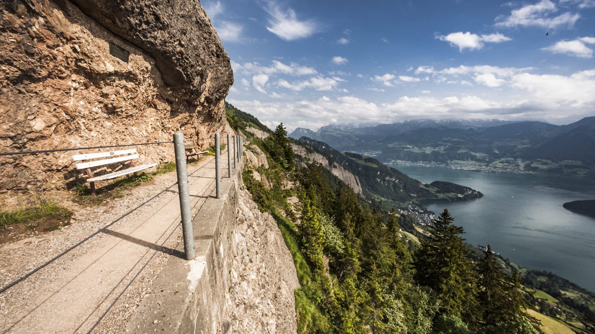 Cogwheel railway ascending Mount Rigi
