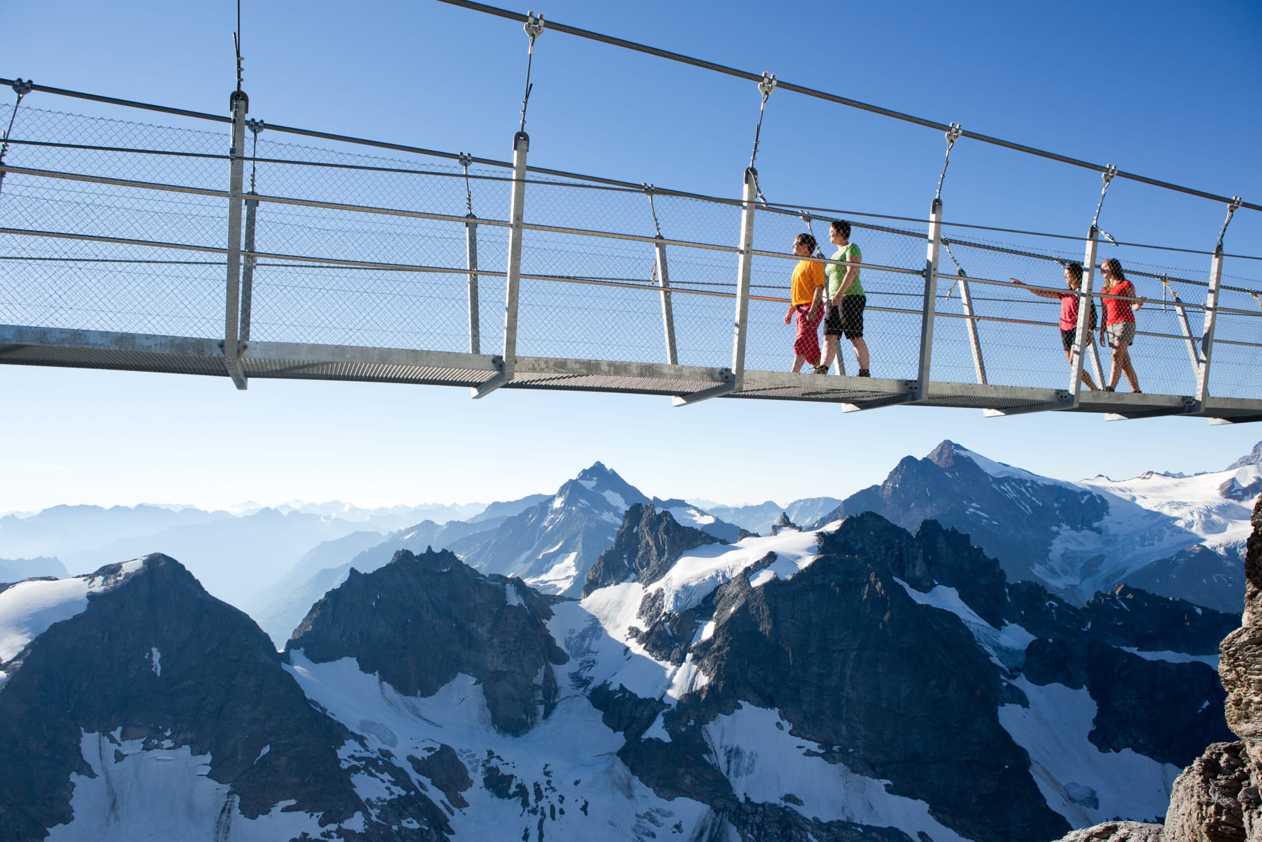 Rotating cable car ascending Mount Titlis